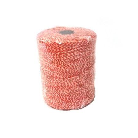 Ficelle poli chiné blanc/rouge 3.5/2, 1Kg (1600 m)