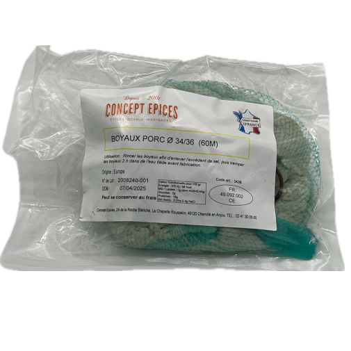 Boyaux de porc Ø 34/36 (60 mètres) spécial boudin | Concept Epices