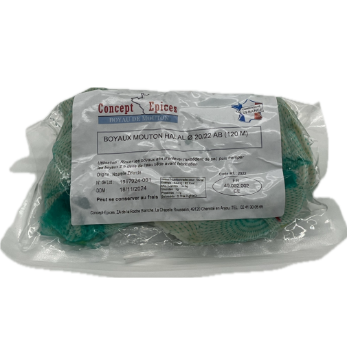 Boyaux de mouton Ø 20/22 HALAL (120 mètres) | Concept Epices