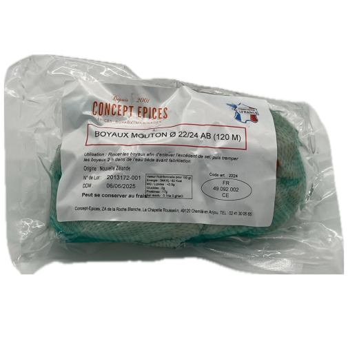 Boyaux de mouton Ø 22/24 (120 mètres) | Concept Epices