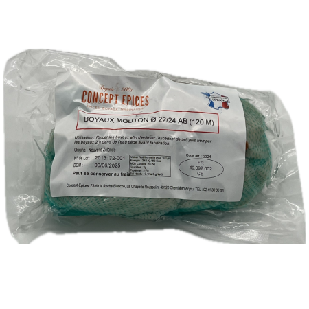 Boyaux de mouton Ø 22/24 (120 mètres) | Concept Epices