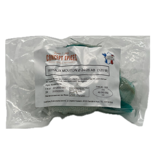 Boyaux de mouton Ø 24/26 (120 mètres) | Concept Epices